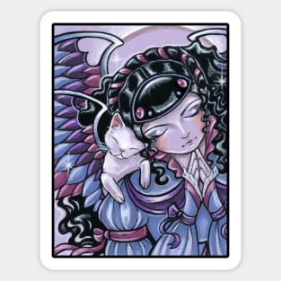 Angel and Kitten #1 - Purple Sticker